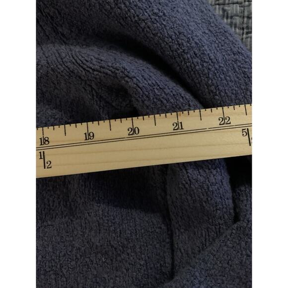 J Jill Sweater Women's Large Waffle Knit Tunic Cowl Neck Blue Purple Cozycore - Picture 7 of 11